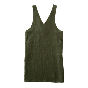 ナイル(カーキ) Vネックプルオーバーエプロン